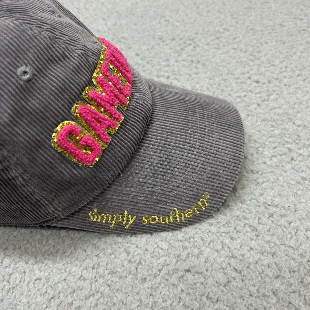 Simply Southern Hat One Size Baseball Cap Gameday Corduroy Preppy - Picture 6 of 11